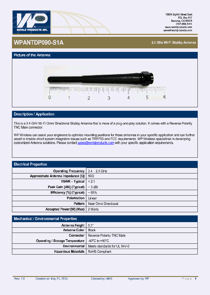 WPANTDP090-S1A_8216479.PDF Datasheet