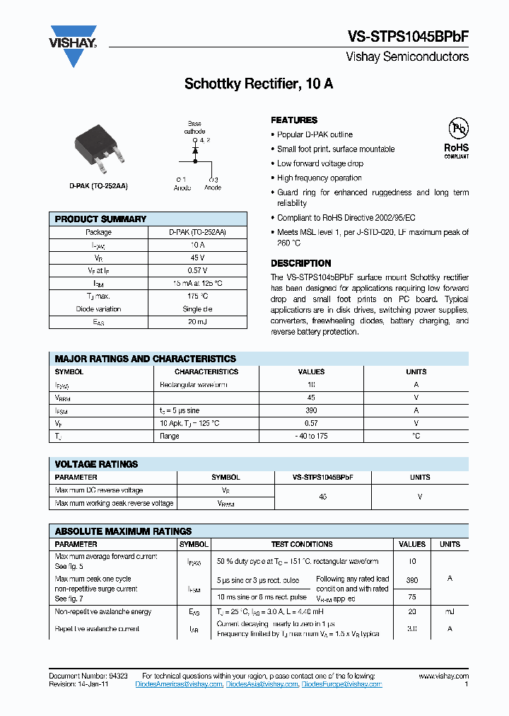 VS-STPS1045BPBF_8216798.PDF Datasheet