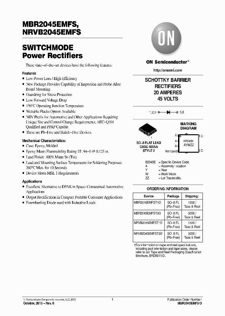MBR2045EMFS_8220083.PDF Datasheet