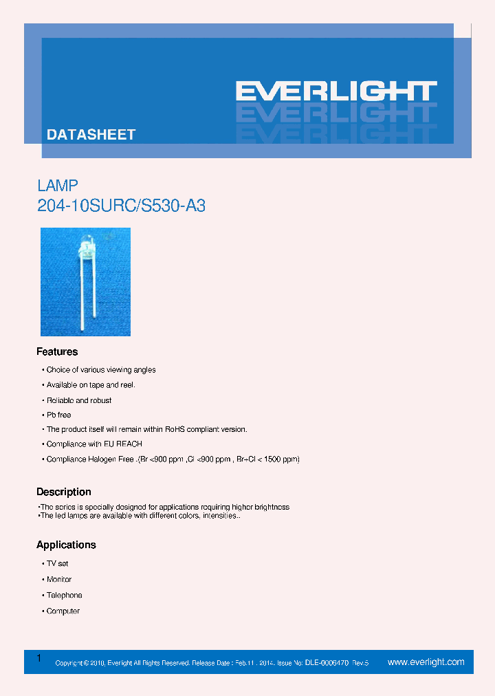 204-10SURC-S530-A3_8220143.PDF Datasheet