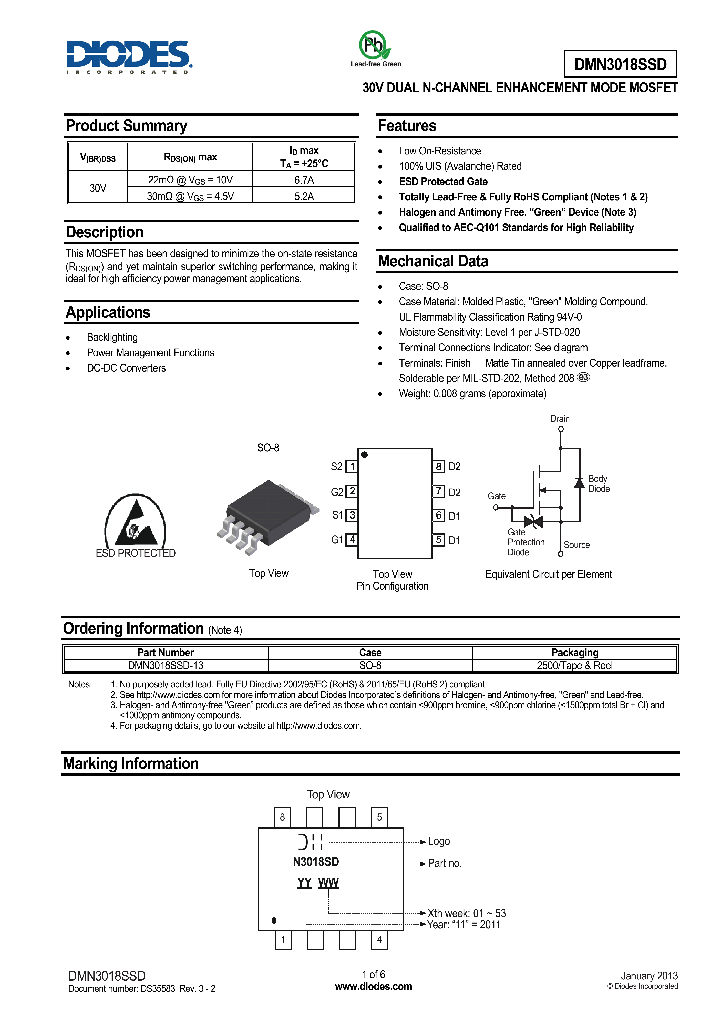 DMN3018SSD-13_8222416.PDF Datasheet
