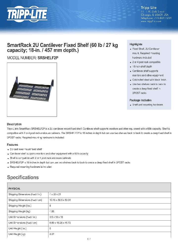 SRSHELF2P_8223935.PDF Datasheet
