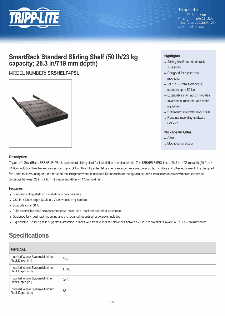 SRSHELF4PSL_8223944.PDF Datasheet