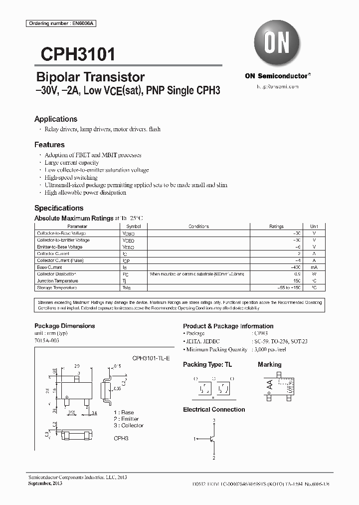 CPH3101-TL-E_8224488.PDF Datasheet