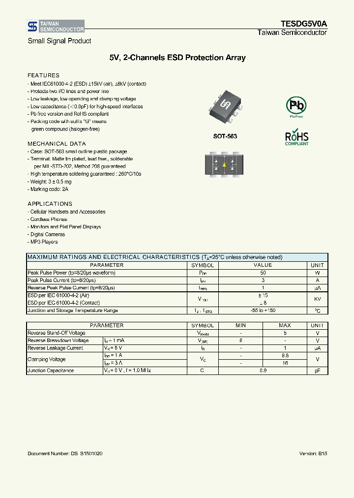 TESDG5V0A_8224550.PDF Datasheet