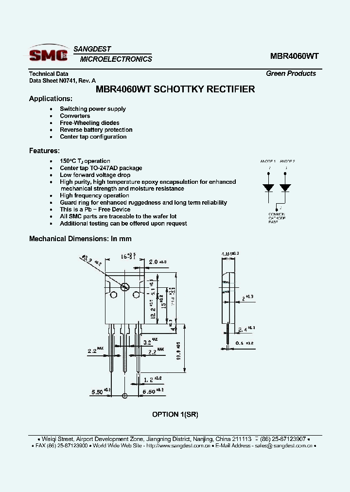 MBR4060WT_8225045.PDF Datasheet