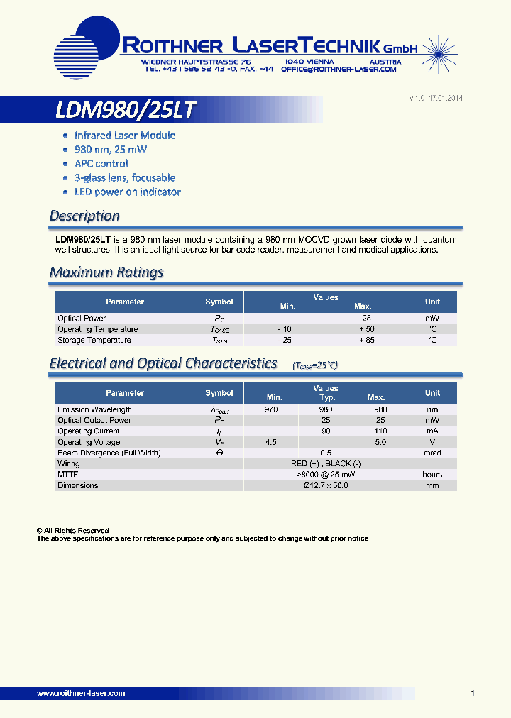 LDM980-25LT_8225701.PDF Datasheet