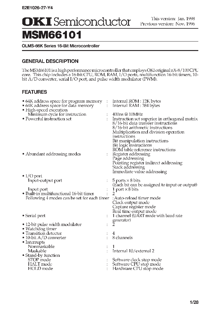 MSM66101_8231464.PDF Datasheet