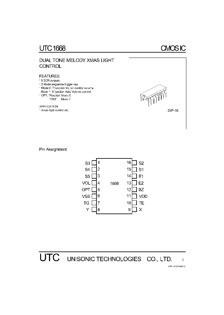 UTC1668_8238303.PDF Datasheet