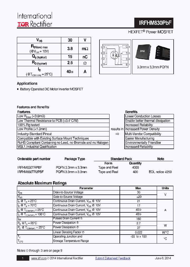 IRFHM830PBF-15_8239433.PDF Datasheet