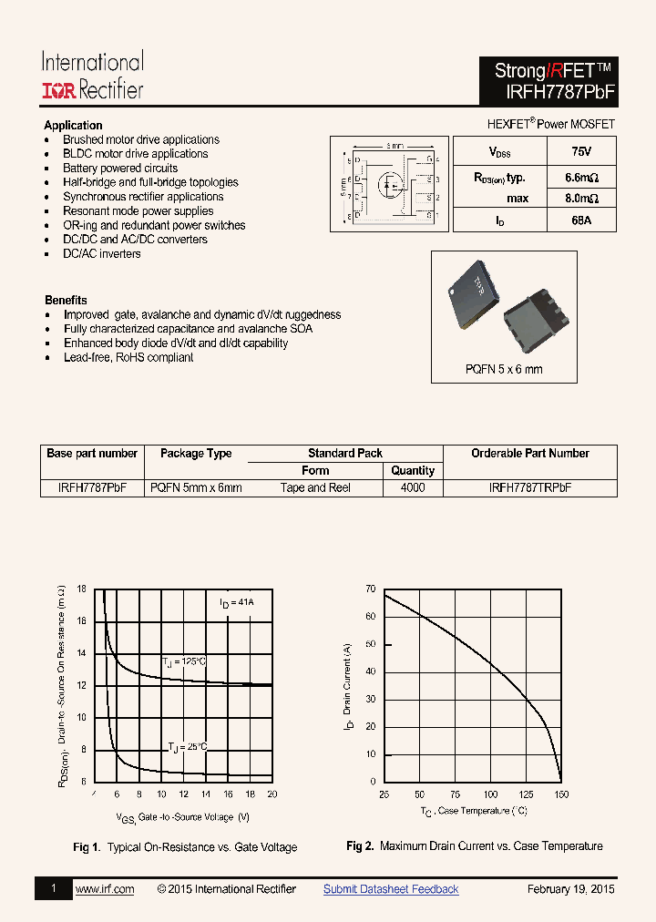 IRFH7787PBF_8239610.PDF Datasheet