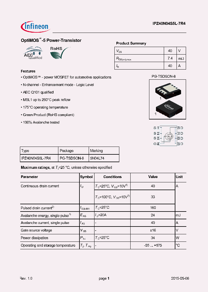 IPZ40N04S5L-7R4_8240664.PDF Datasheet