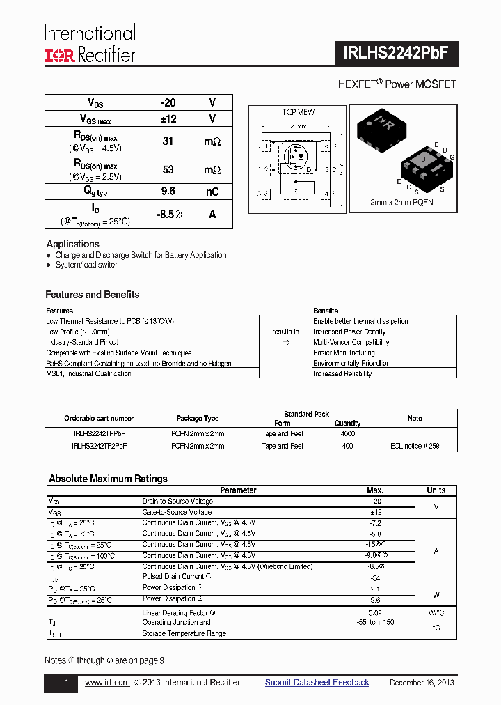 IRLHS2242PBF_8241053.PDF Datasheet