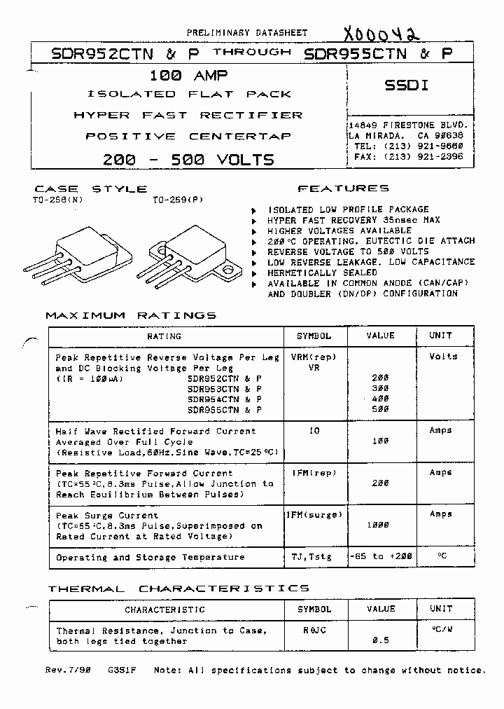 SDR952CTP_7848793.PDF Datasheet