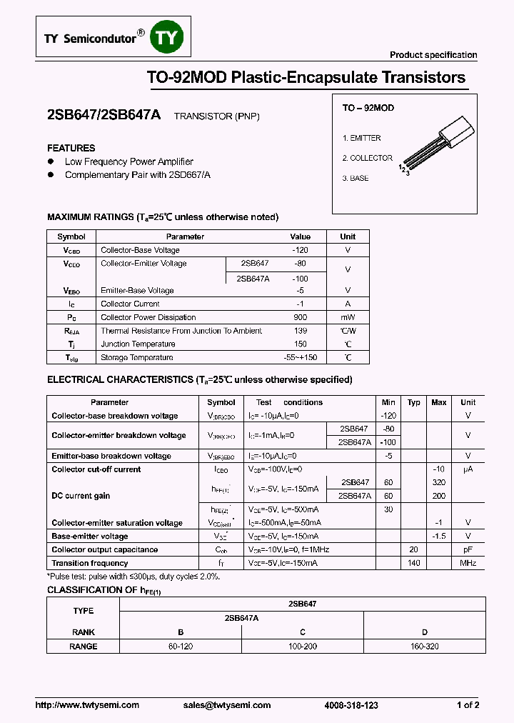 2SB647_8242001.PDF Datasheet