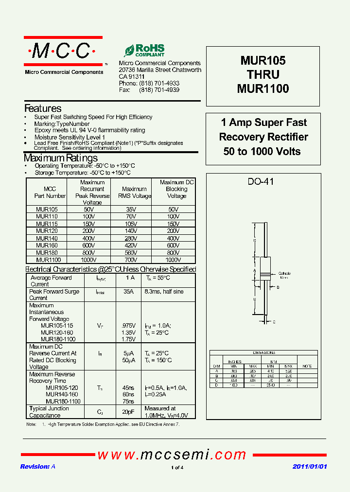 MUR110_8242594.PDF Datasheet