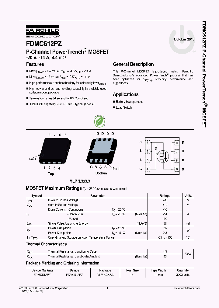 FDMC612PZ_8244578.PDF Datasheet
