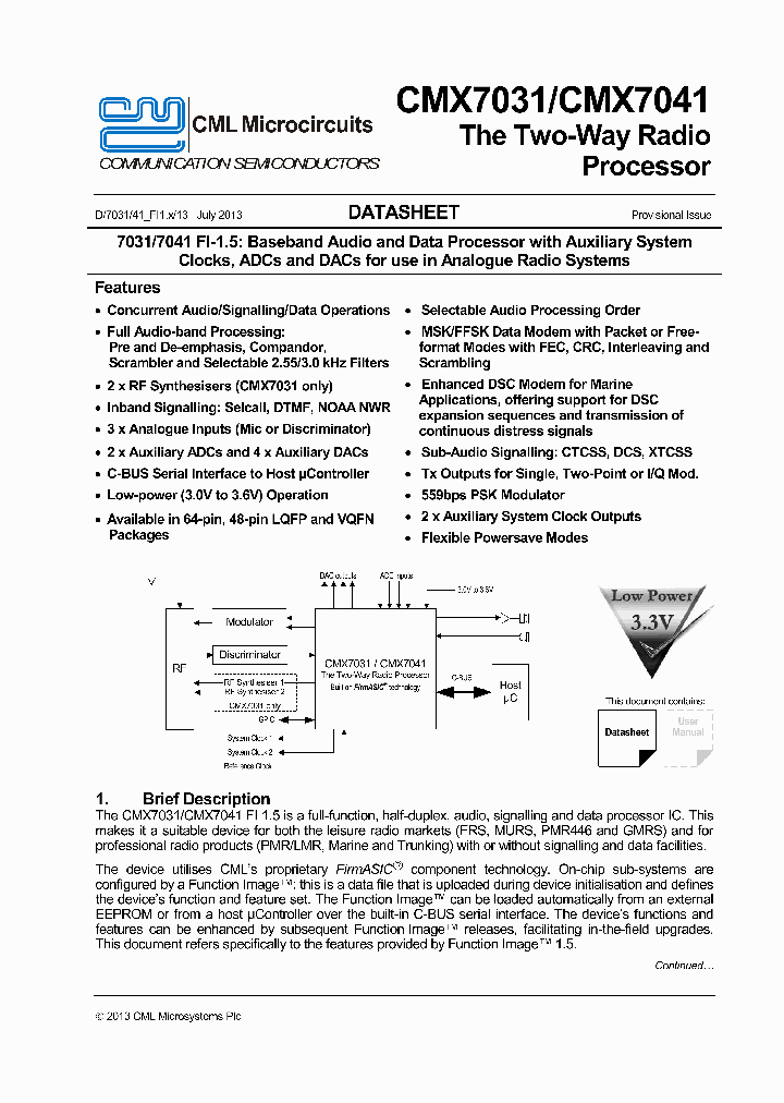 CMX7031_8246221.PDF Datasheet