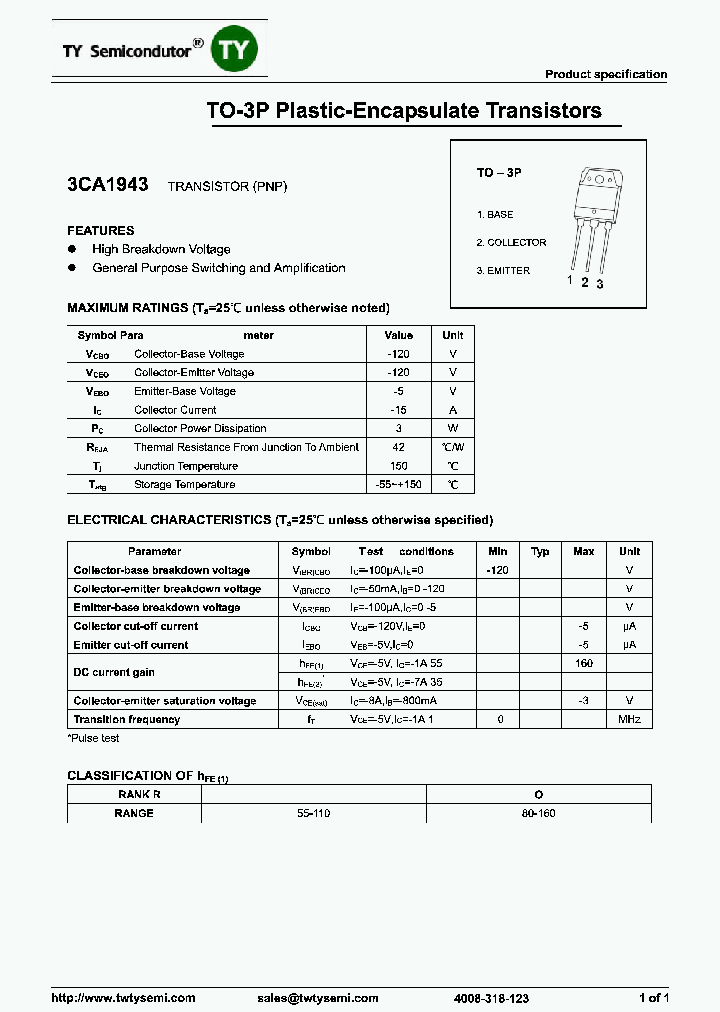 3CA1943_7851696.PDF Datasheet