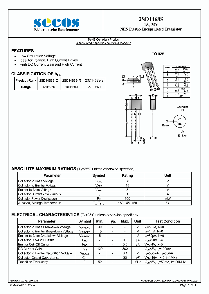 2SD1468S-Q_8247652.PDF Datasheet