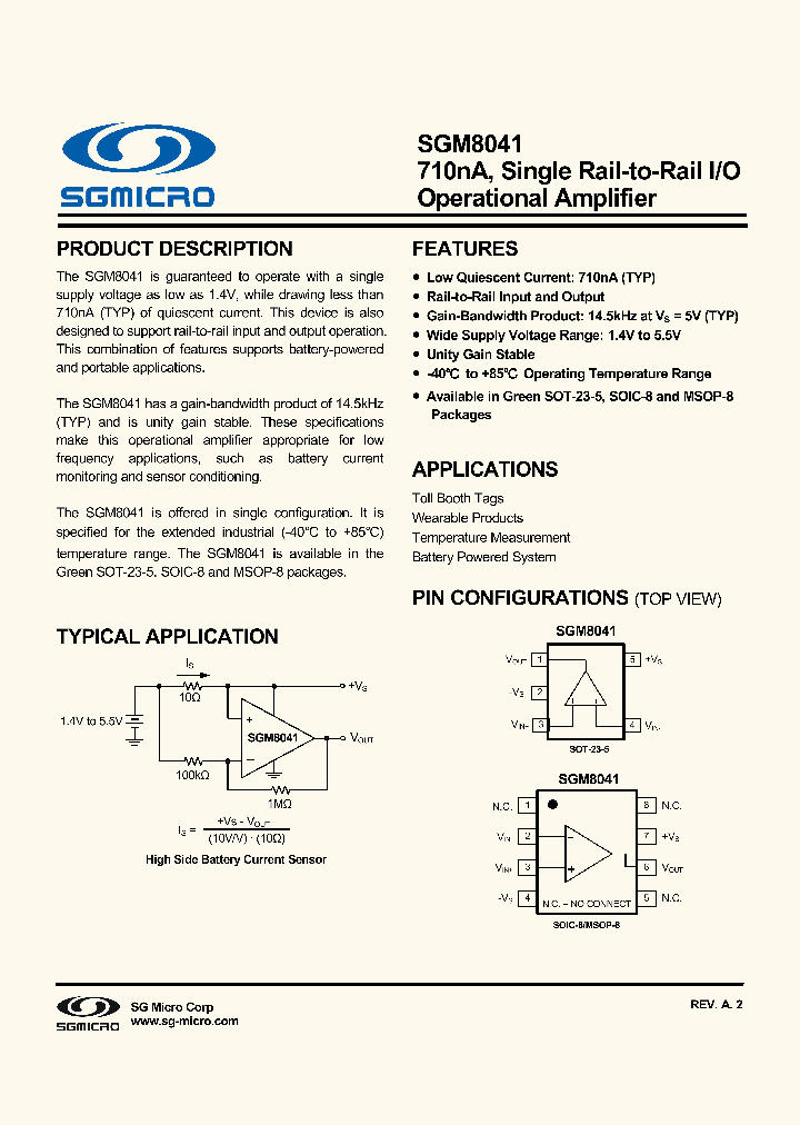 SGM8041_8247843.PDF Datasheet