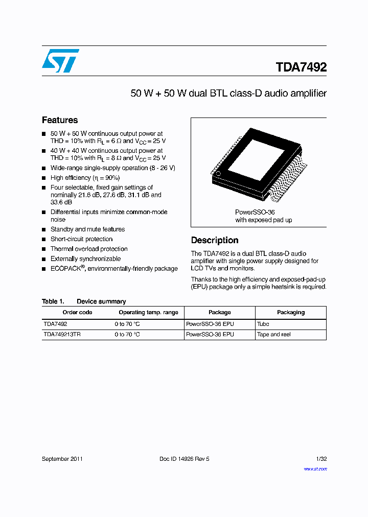 TDA749213TR_8250187.PDF Datasheet
