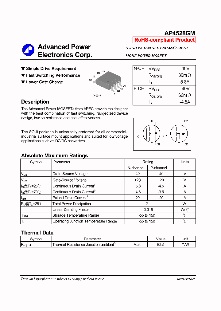 AP4528GM_8250940.PDF Datasheet
