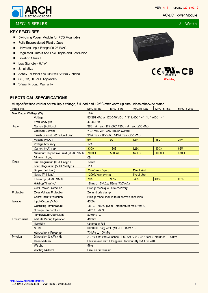 MFC15_8254400.PDF Datasheet