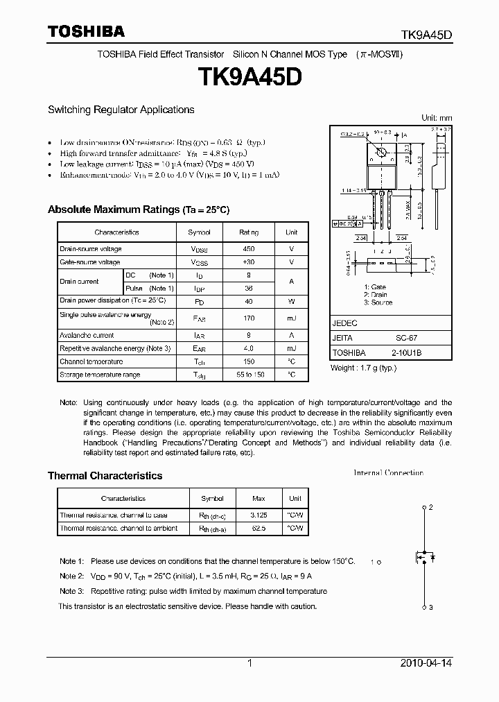 TK9A45D_7855628.PDF Datasheet