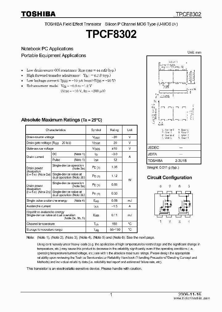 TPCF8302_7864672.PDF Datasheet