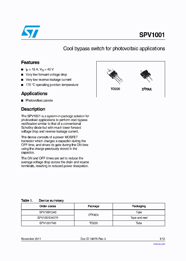 SPV1001_7867041.PDF Datasheet
