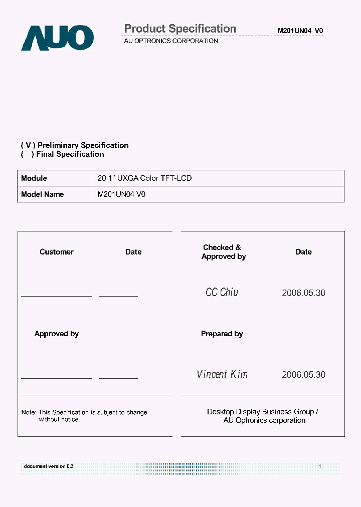 M201UN04-V0_7870603.PDF Datasheet