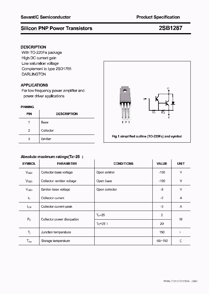 2SB1287_7870998.PDF Datasheet