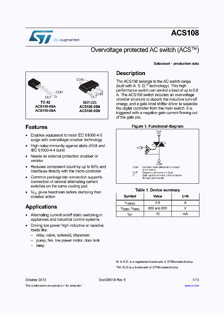 ACS108-6SN_7875925.PDF Datasheet