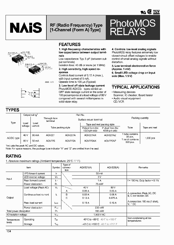 AQV221_8262595.PDF Datasheet