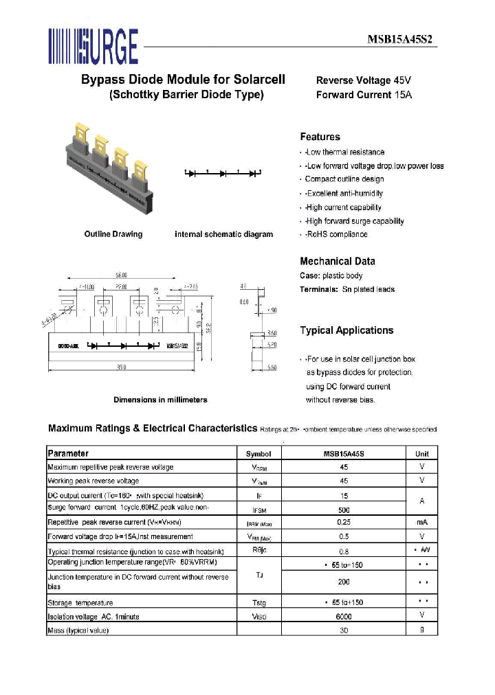 MSB15A45S2_8257808.PDF Datasheet
