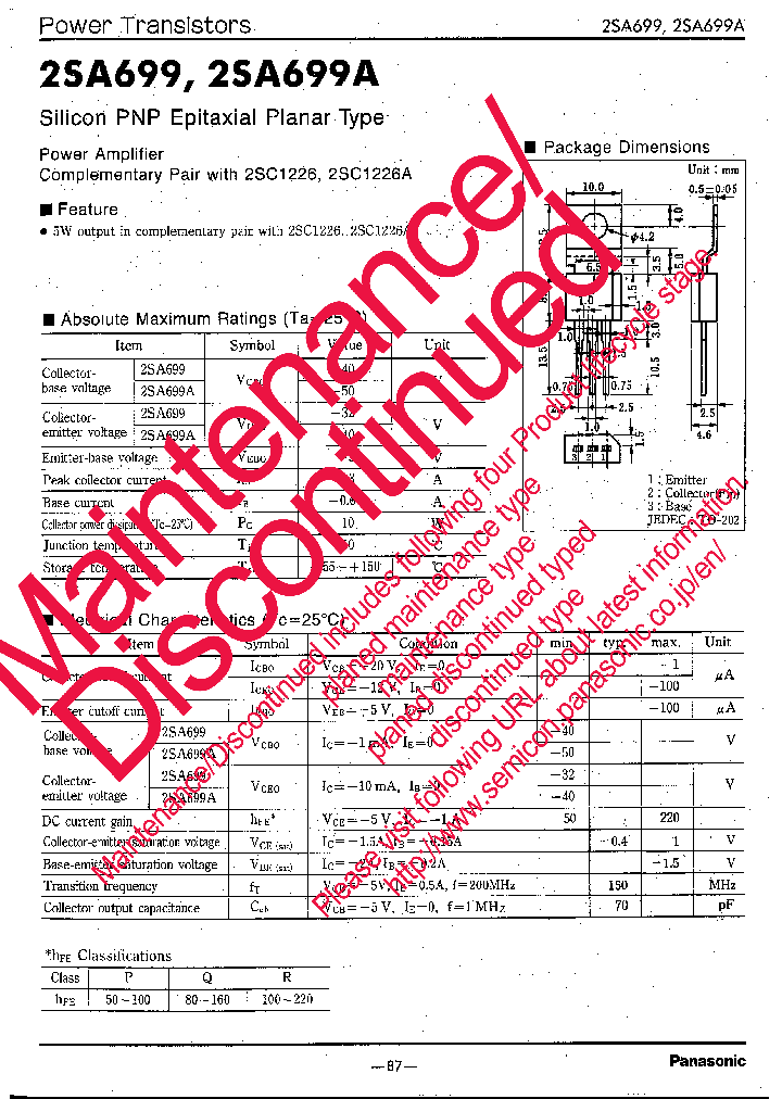 2SA0699_8281080.PDF Datasheet