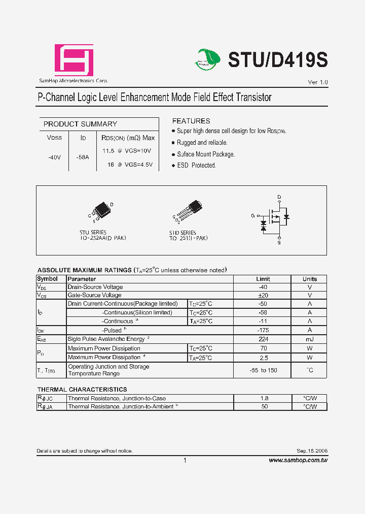 STUD419S_8281937.PDF Datasheet