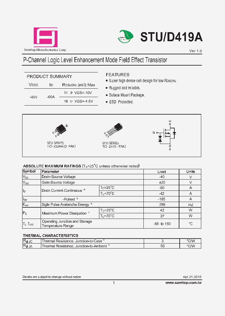 STUD419A_8281936.PDF Datasheet