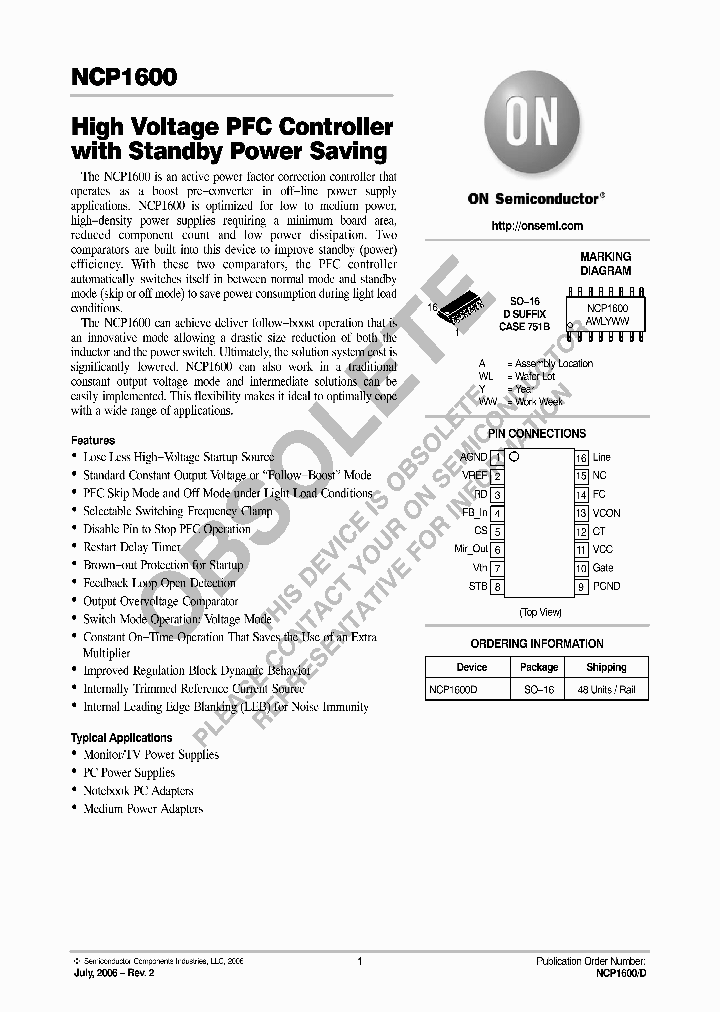 NCP1600_8282021.PDF Datasheet