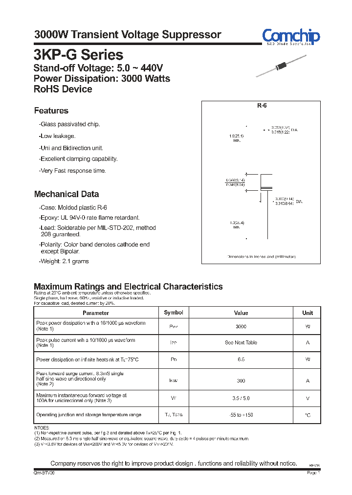 3KP70CA-G_8282745.PDF Datasheet