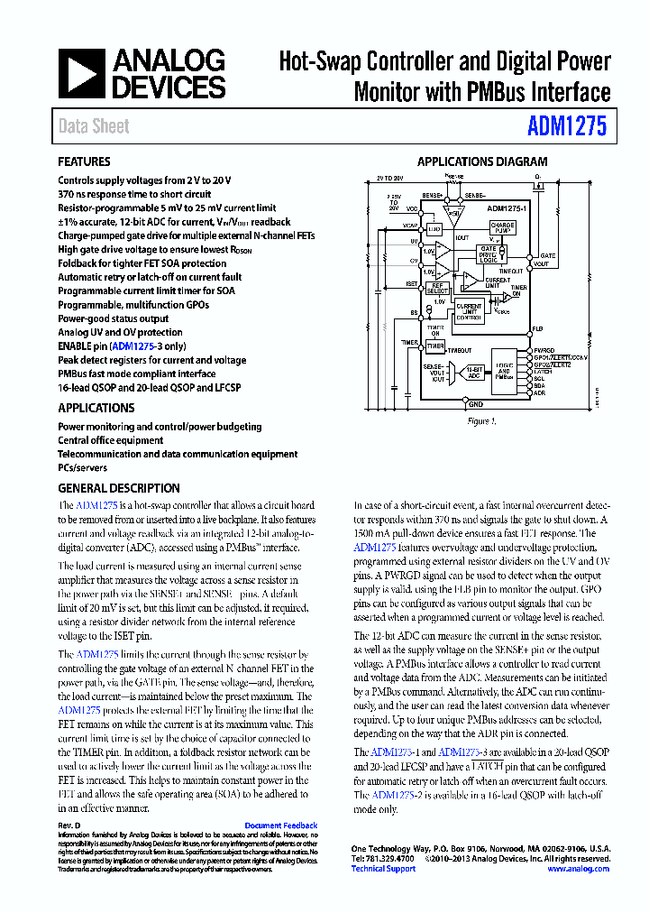 ADM1275_8283030.PDF Datasheet