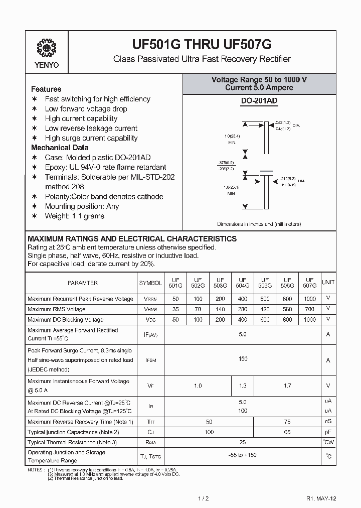 UF501G_8284009.PDF Datasheet