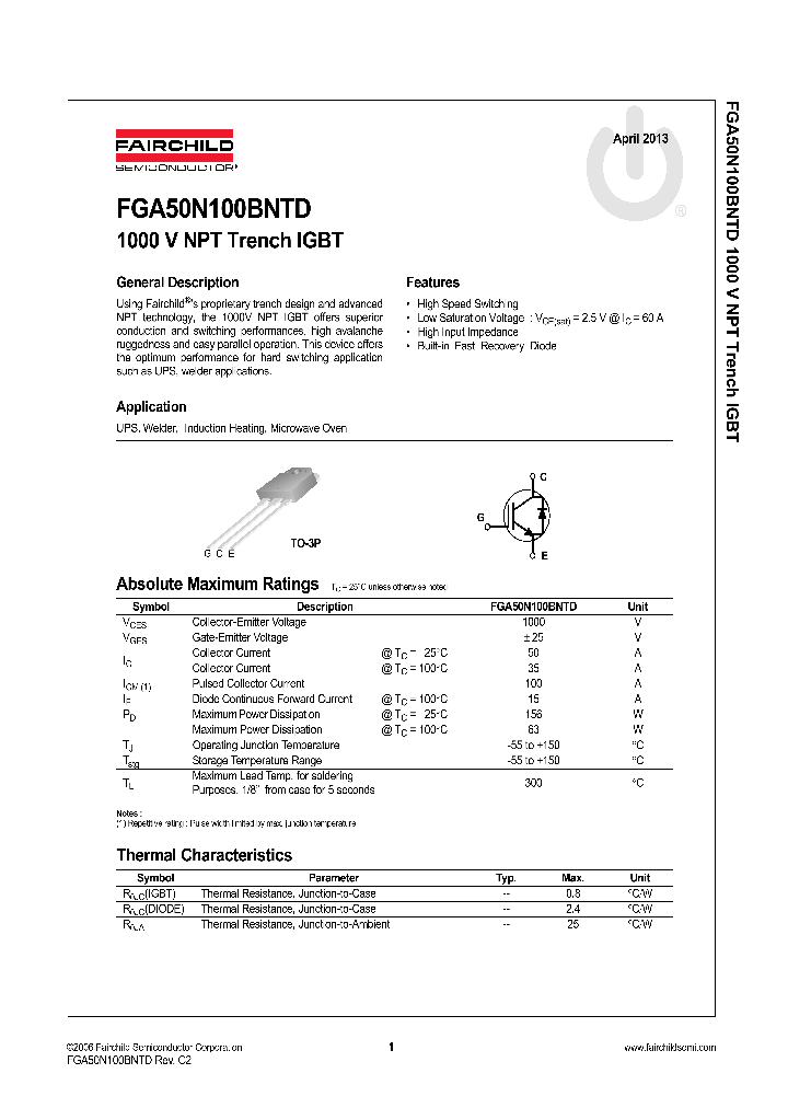 FGA50N100BNTD_8284558.PDF Datasheet