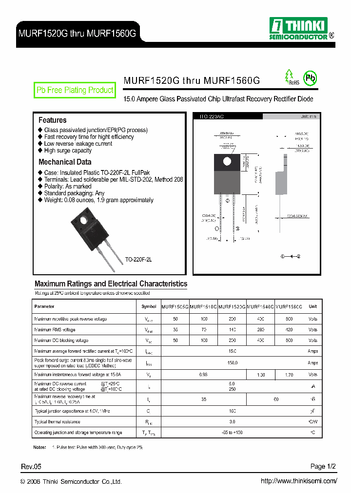 MURF1560G_8284907.PDF Datasheet