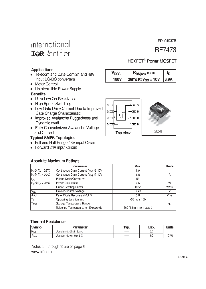 IRF7473TR_8285544.PDF Datasheet
