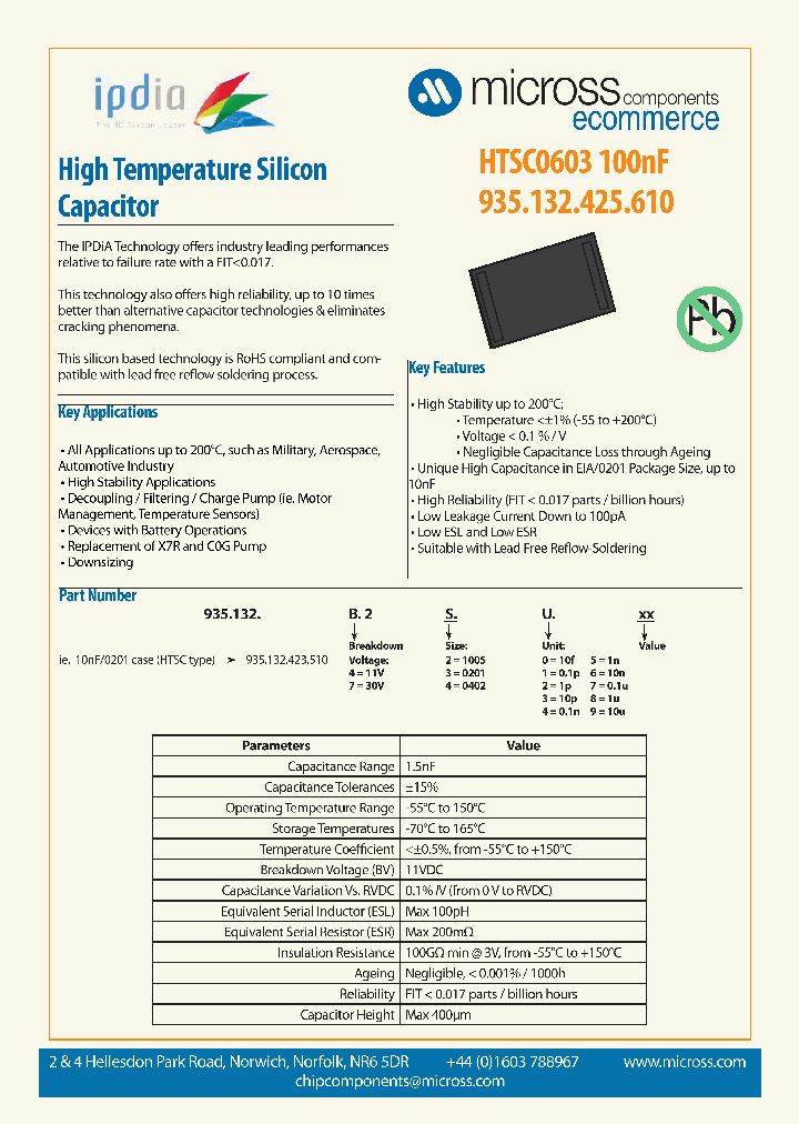 HTSC0603-100NF_8285693.PDF Datasheet