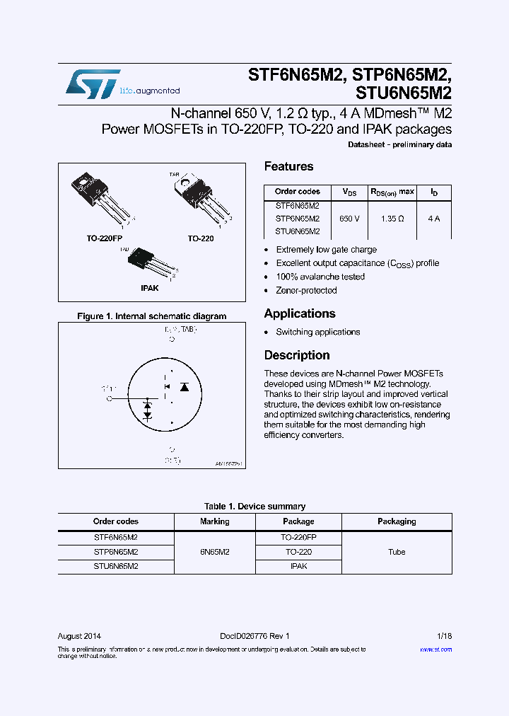 STF6N65M2_8286459.PDF Datasheet