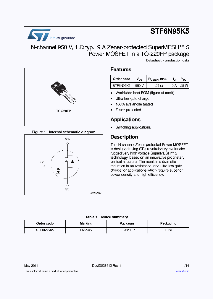 STF6N95K5_8286461.PDF Datasheet