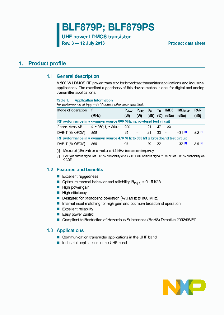 BLF879PS_8288493.PDF Datasheet